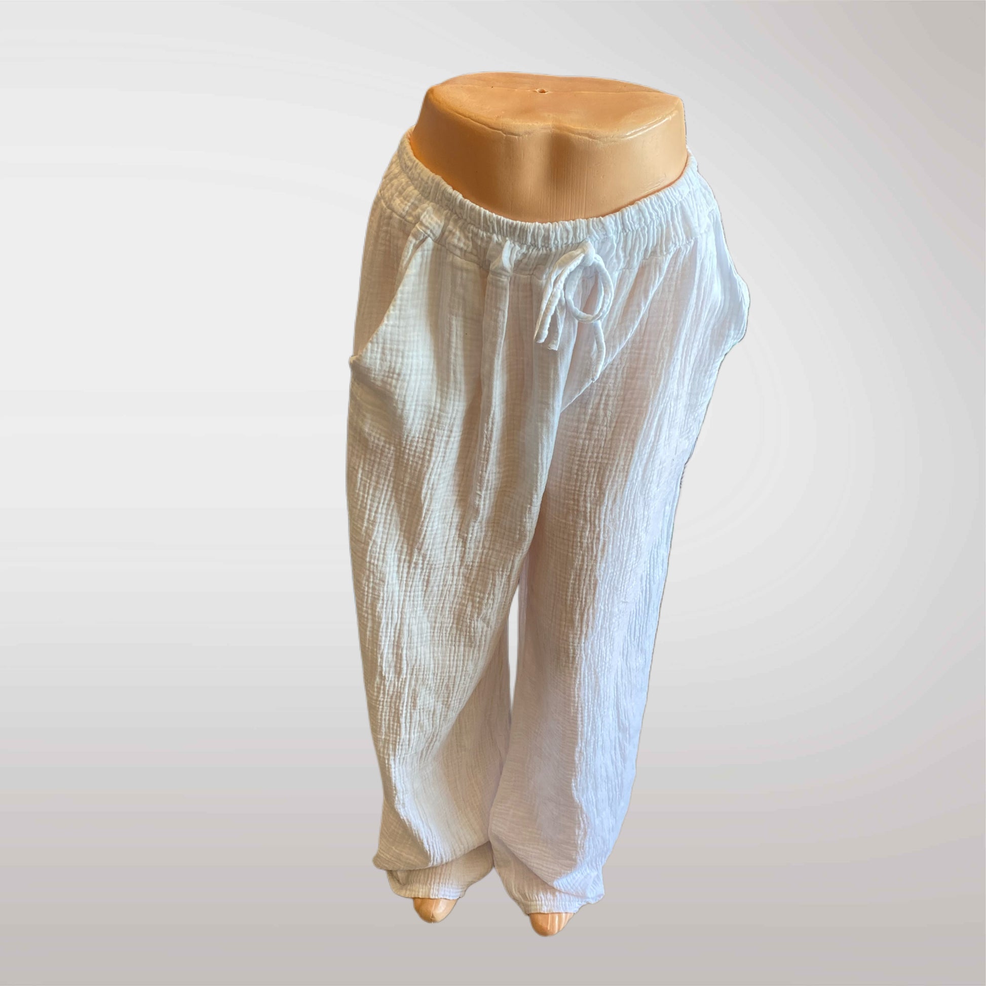 Women's Trousers 100% Cotton Wide for Summer