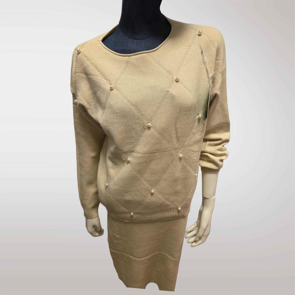 Damski Komplet Swetrowy Sukienka + Sweter