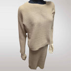 Damski Komplet Dzianinowy Sukienka i Sweter