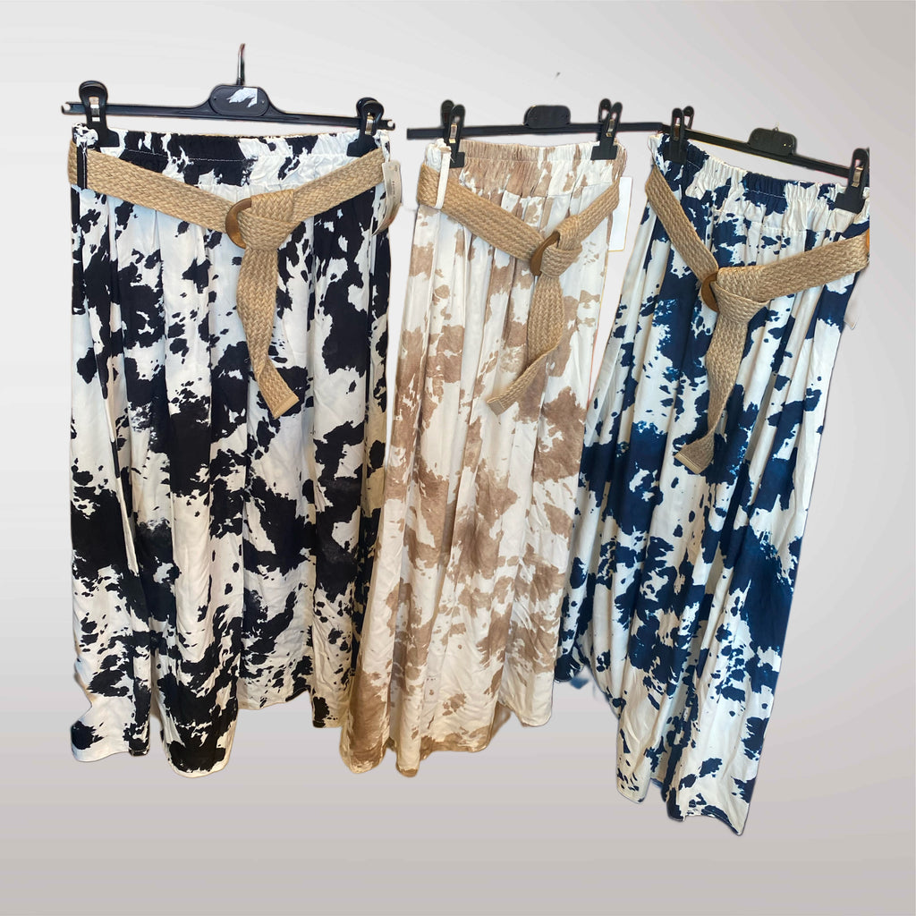 Women's Skirt In Cow Patches