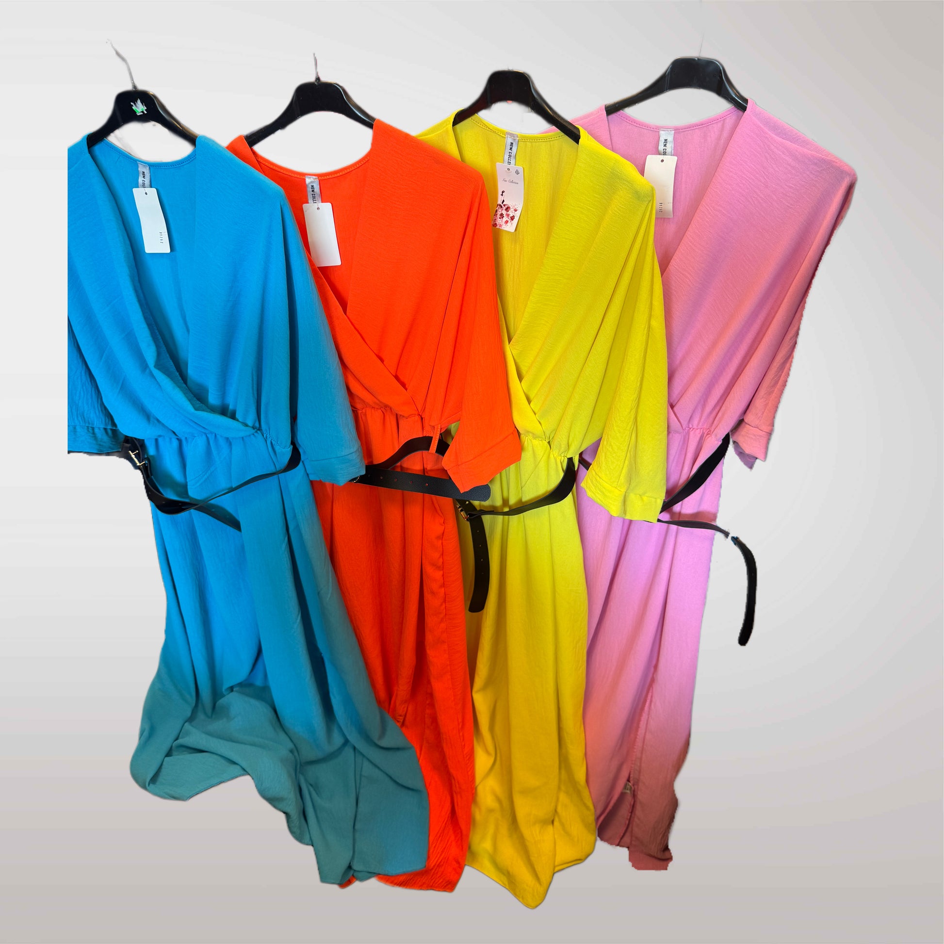 Midi Wrap Dress with Belt for Summer 