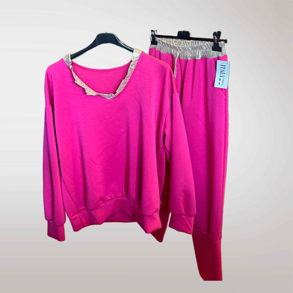Tracksuit Set Butter with Gold Long Sleeve