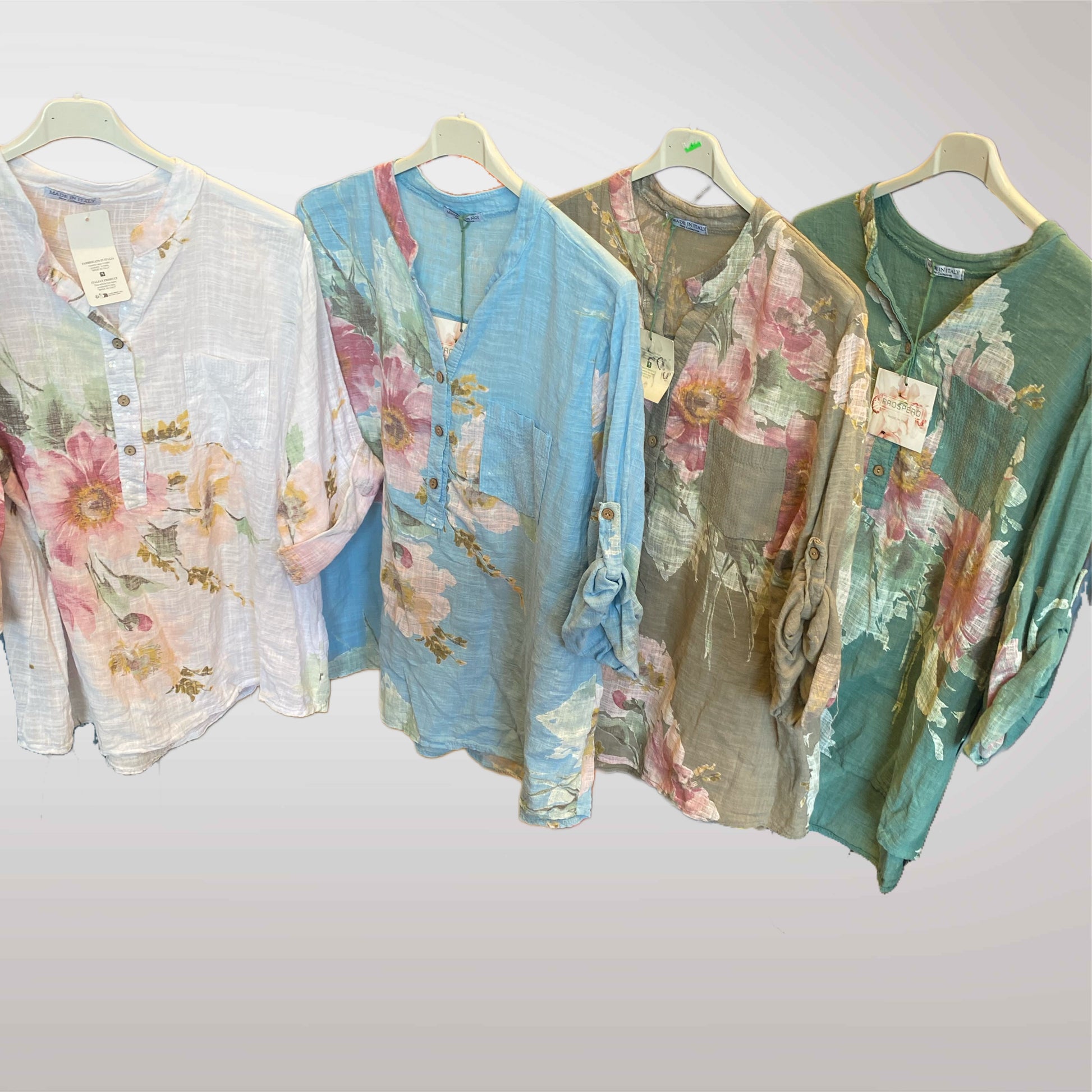 Blouse Shirt Women's Floral Oversize