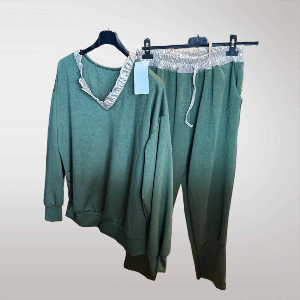 Tracksuit Set Butter with Gold Long Sleeve