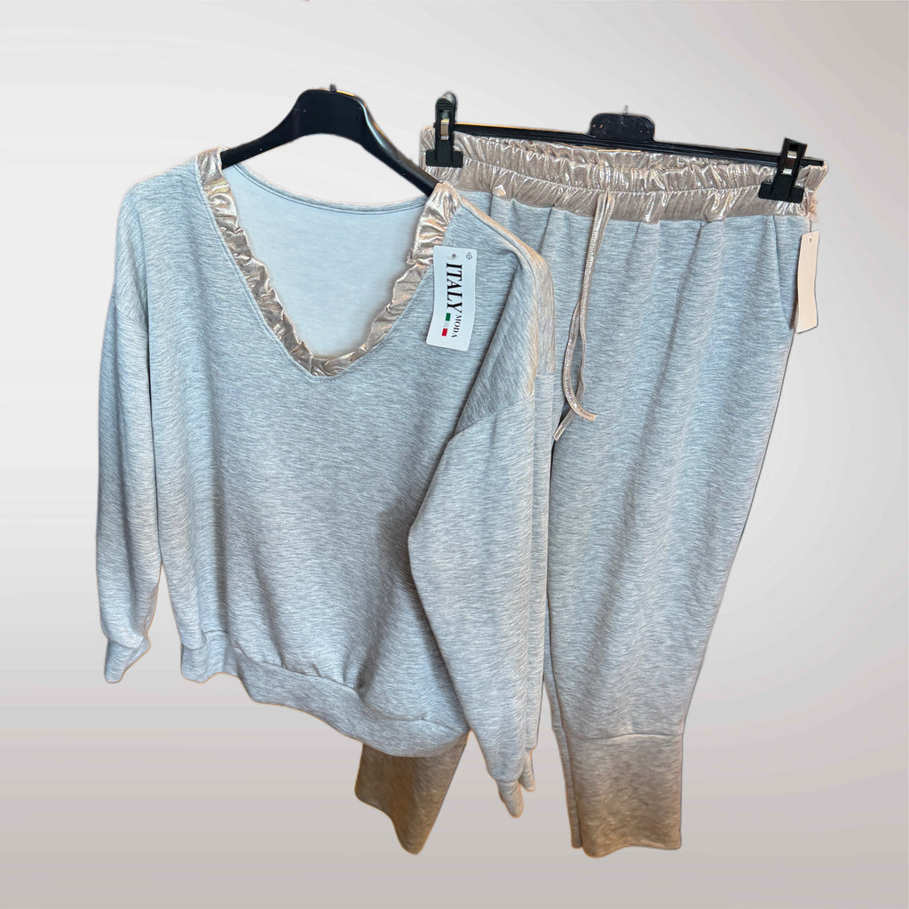 Tracksuit Set Butter with Gold Long Sleeve