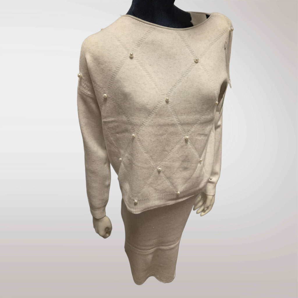 Damski Komplet Swetrowy Sukienka + Sweter