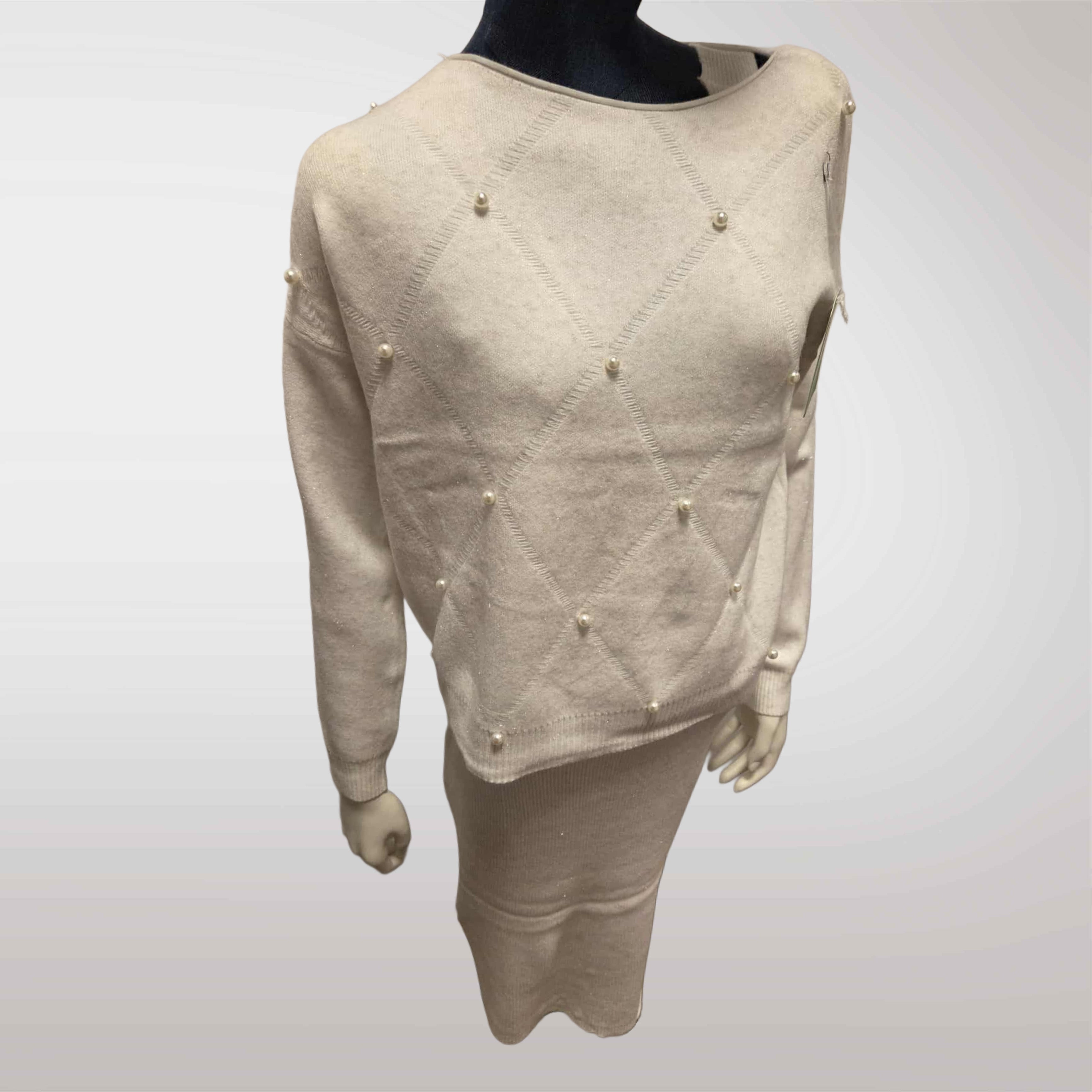 Damski Komplet Swetrowy Sukienka + Sweter