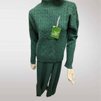 Damski komplet swetrowy z półgolfem: sweter + spodnie