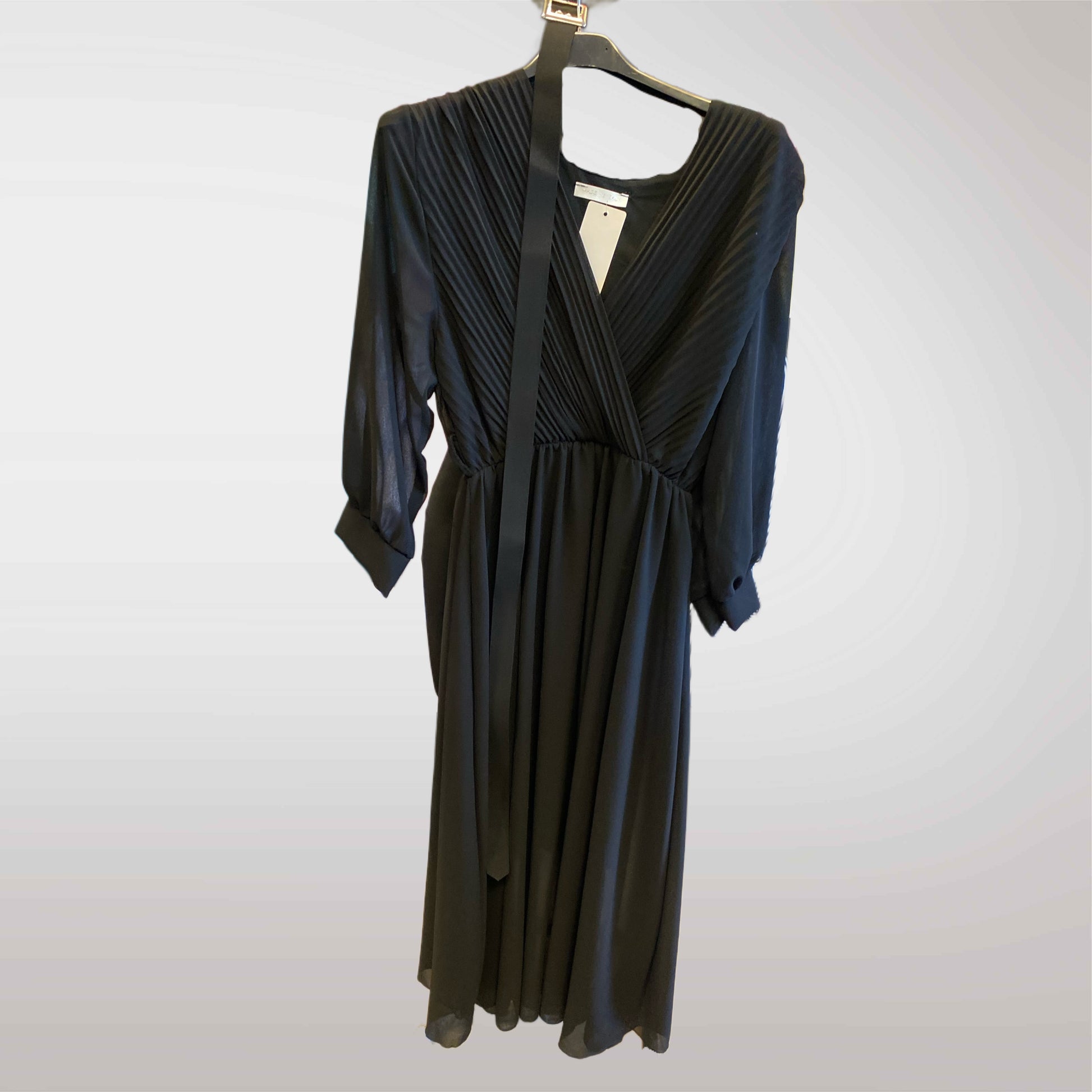 Pleated Envelope Dress
