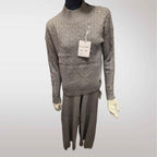 Damski komplet swetrowy z półgolfem: sweter + spodnie