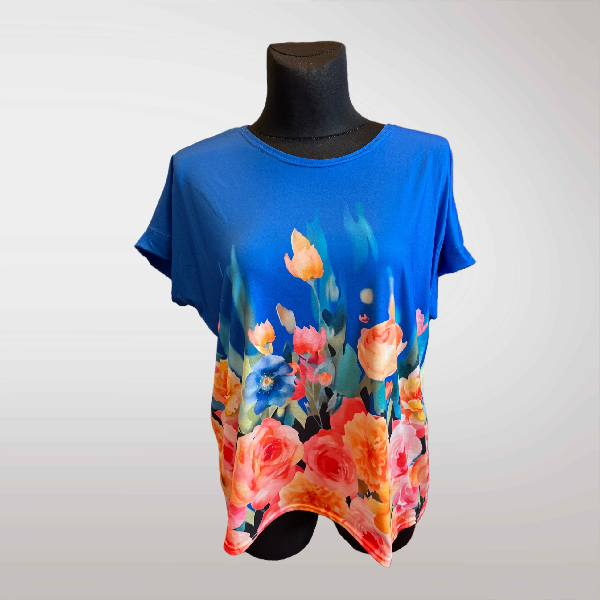 Women's Blouse Flowers Oversize