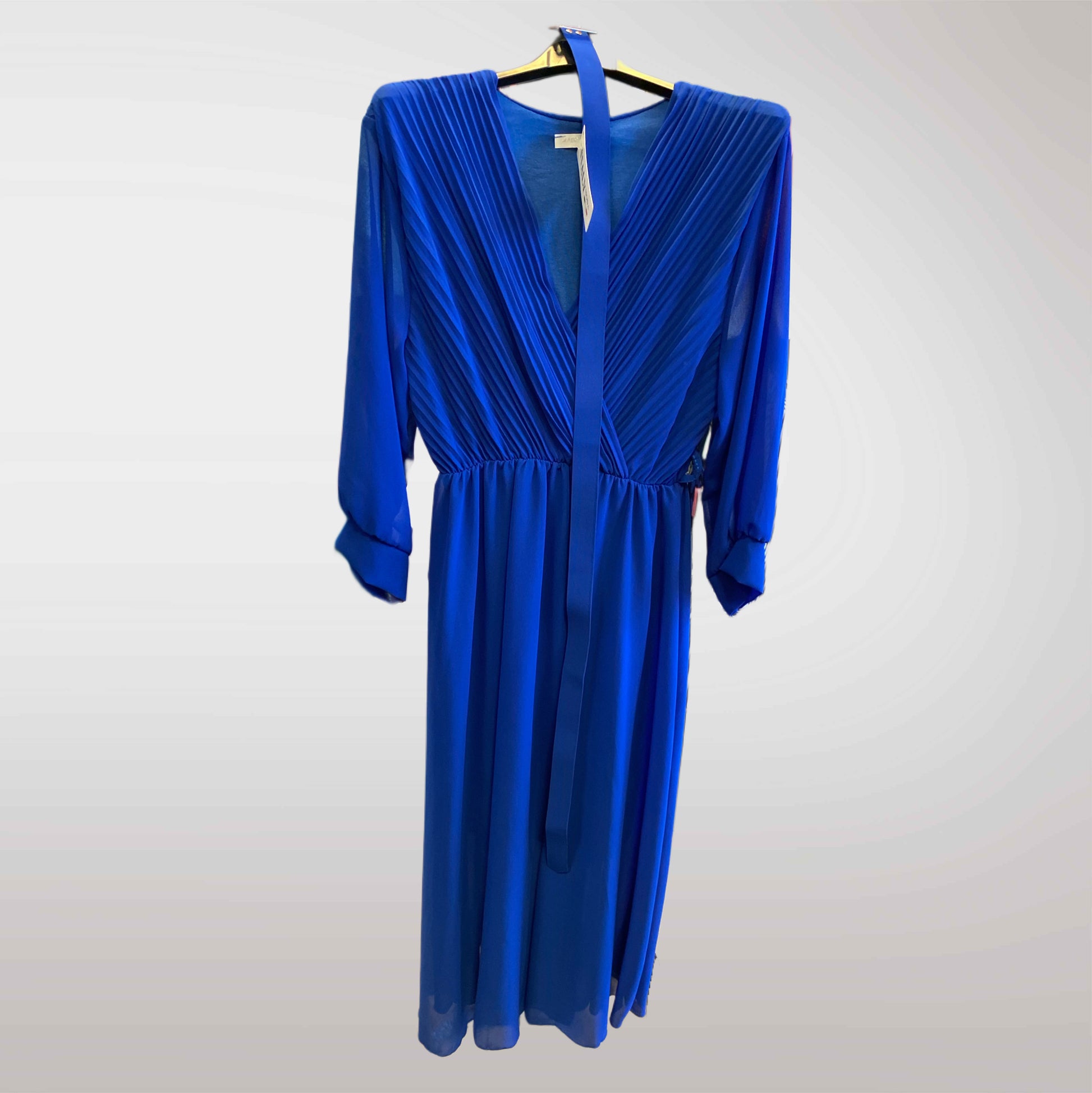 Pleated Envelope Dress