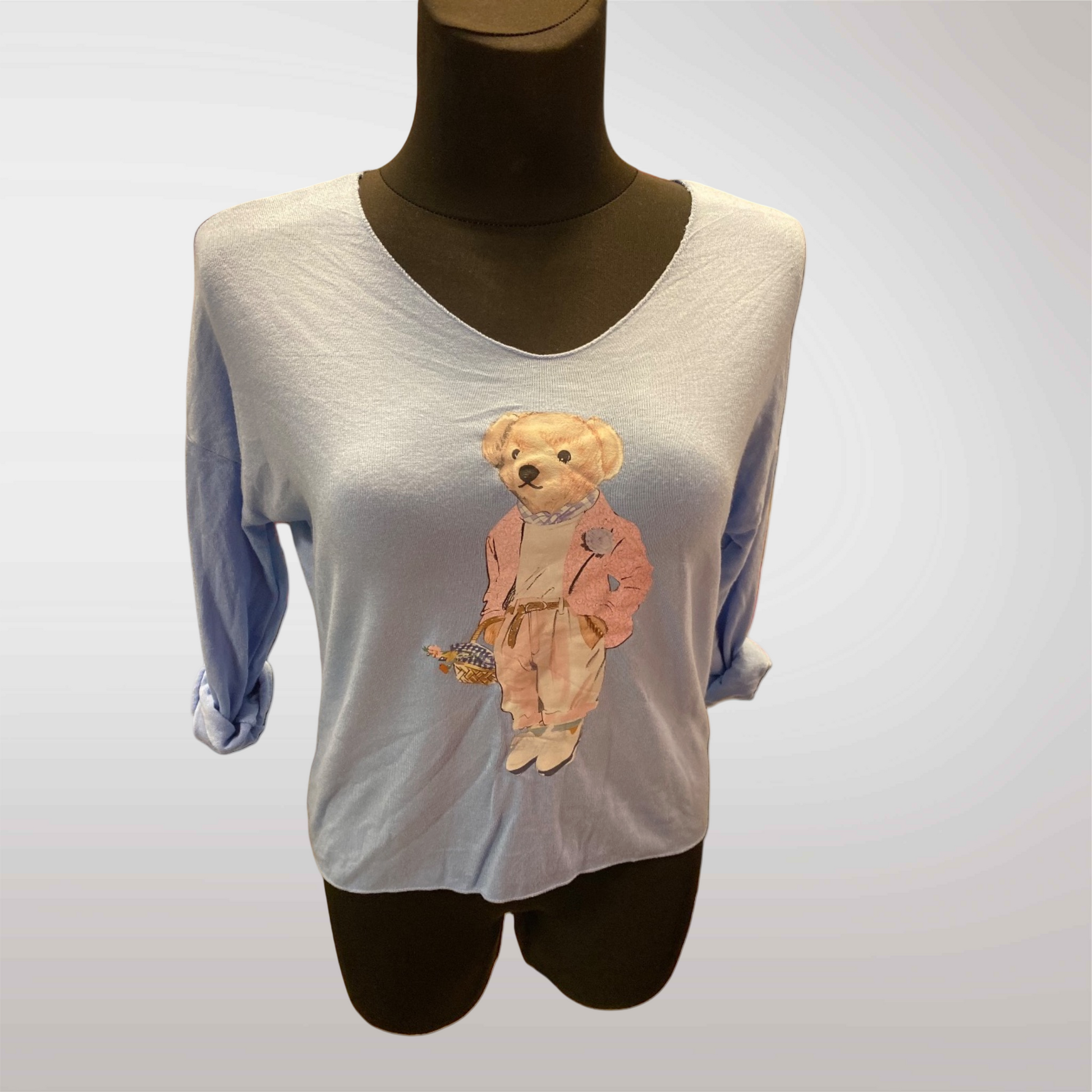 Teddy Bear Long Sleeve Blouse 