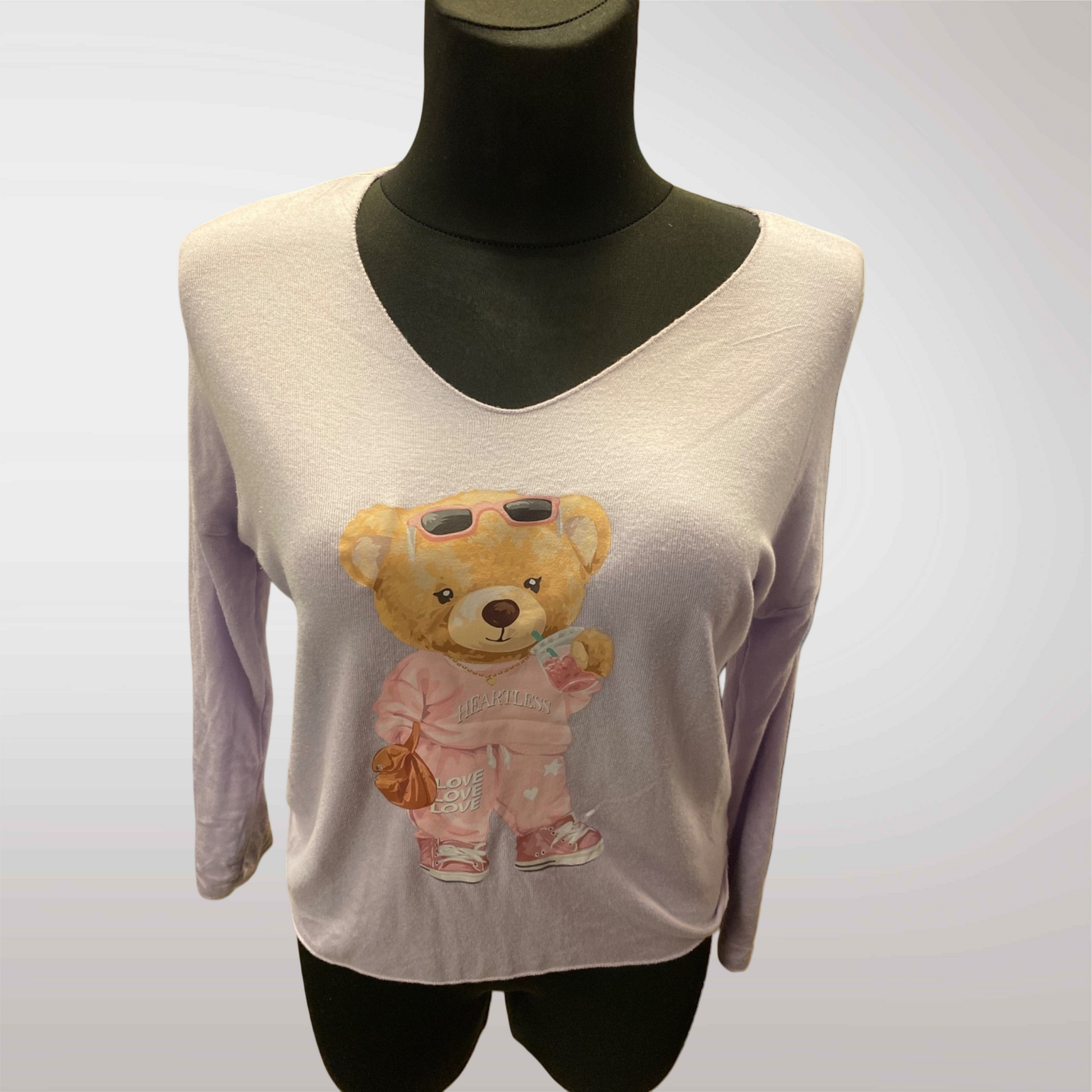 Teddy Bear Long Sleeve Blouse 