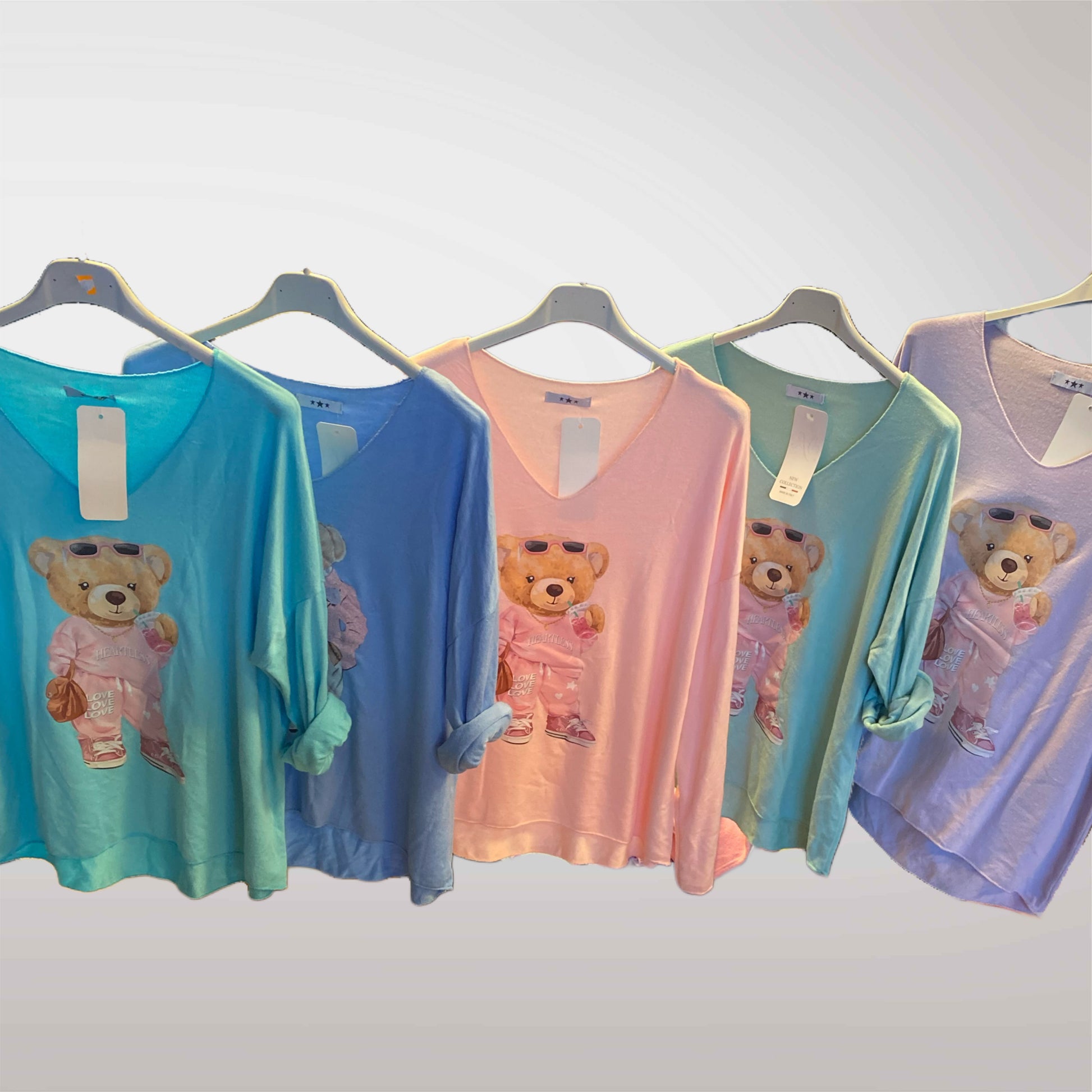 Teddy Bear Long Sleeve Blouse 