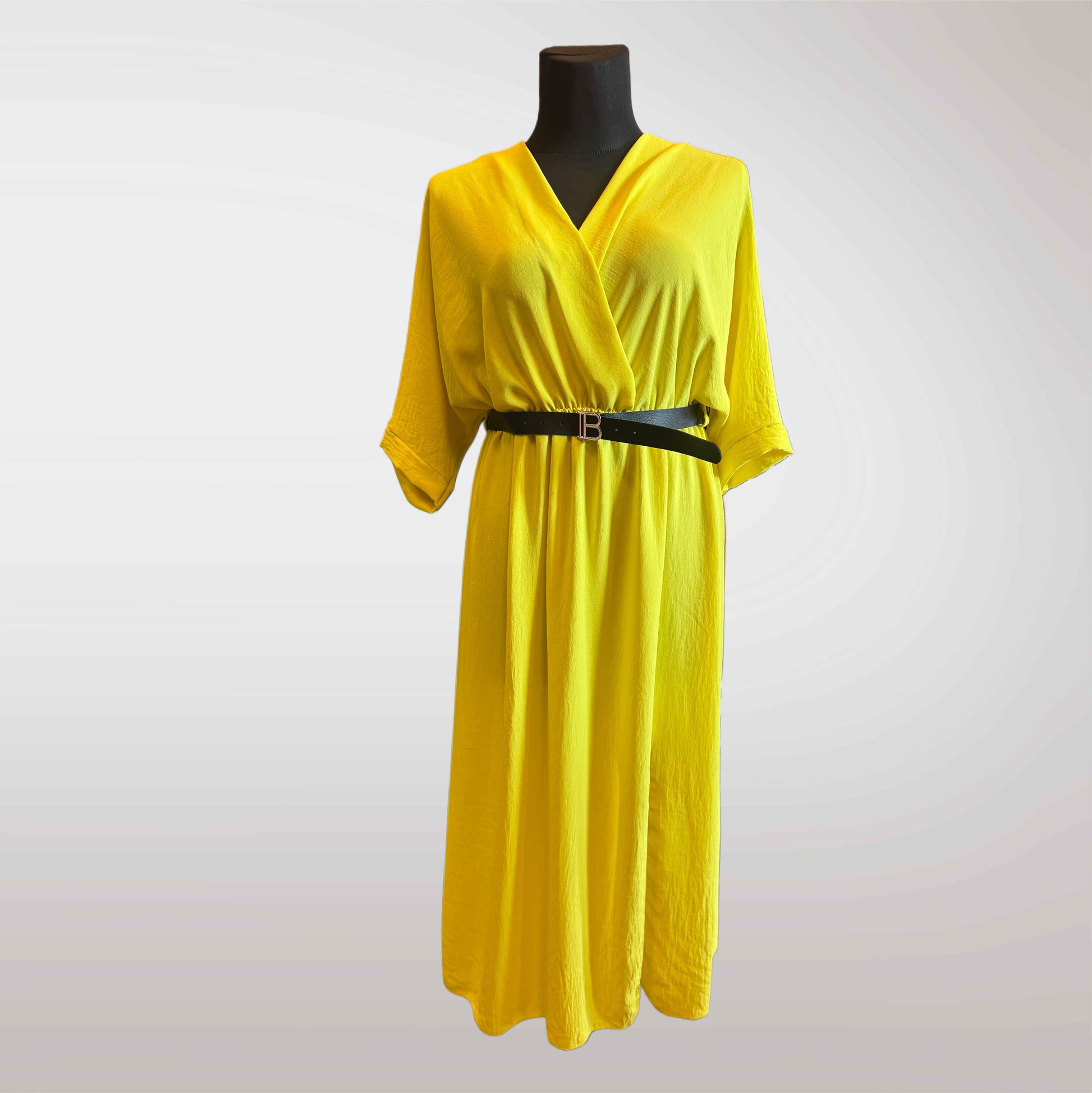 Midi Wrap Dress with Belt for Summer 