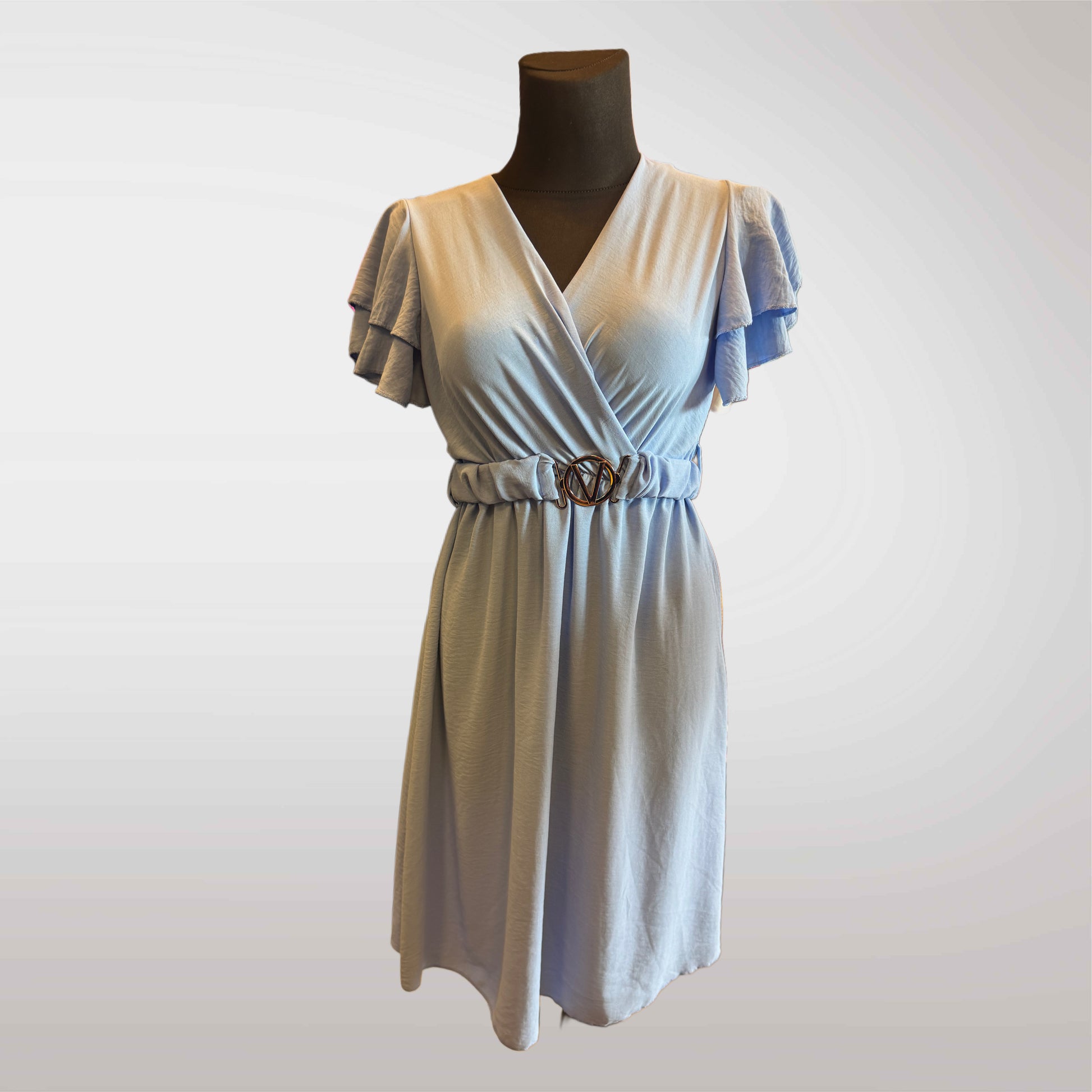 Midi Dress Envelope Belt Ruffles Summer 
