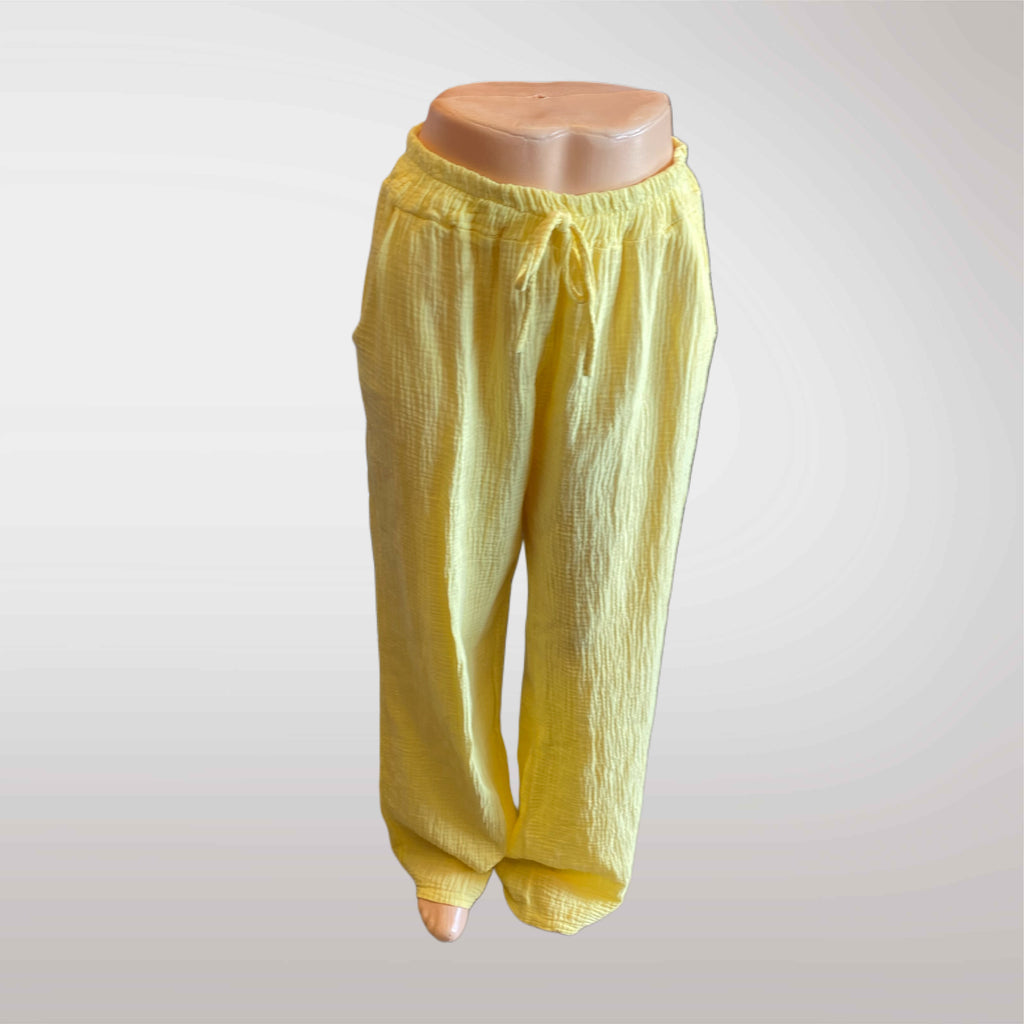 Women's Trousers 100% Cotton Wide for Summer 