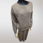 Damski Komplet Swetrowy Sukienka + Sweter