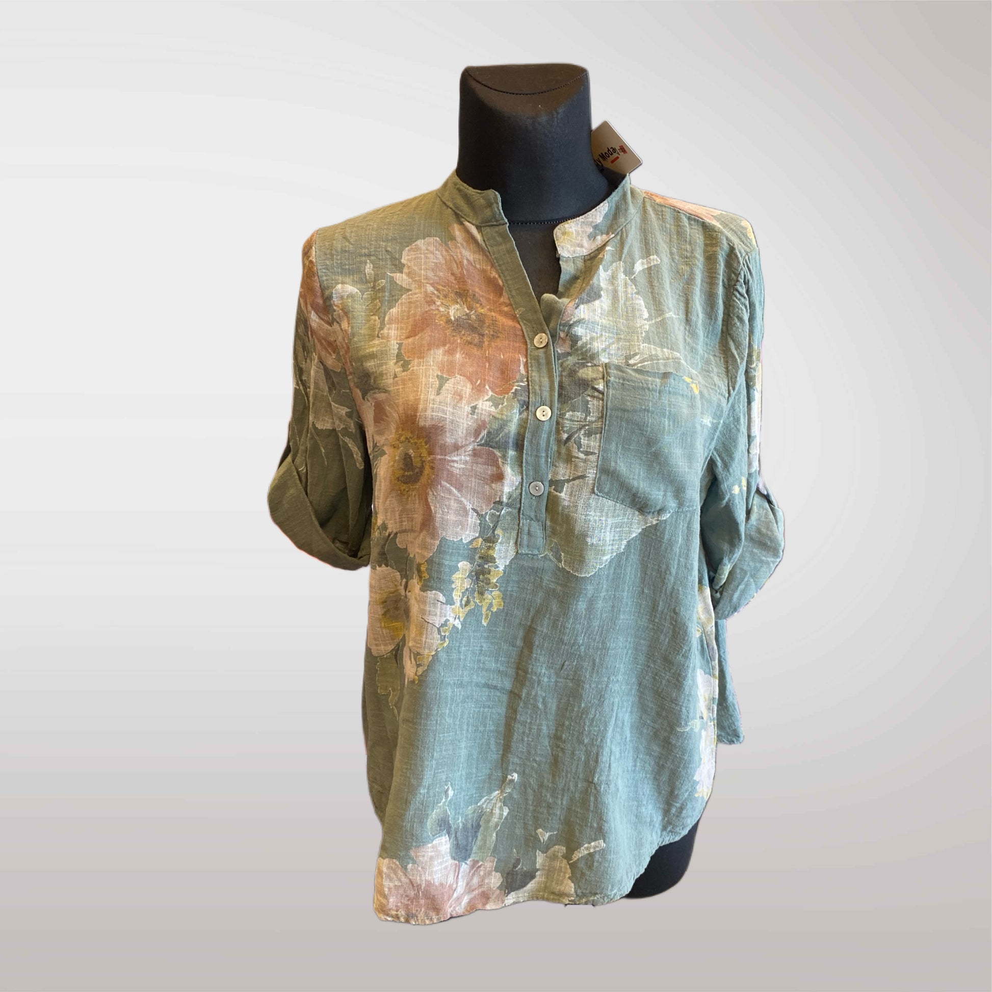 Blouse Shirt Women's Floral Cotton