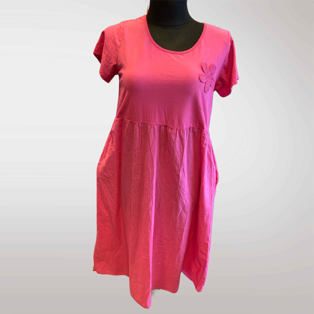 Cotton Dress with Flower