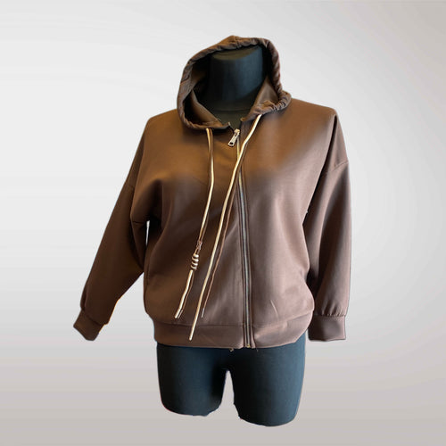 Bluza Z Kapturem Na Suwak Kieszenie - OMDM - Sklep Odzieżowy