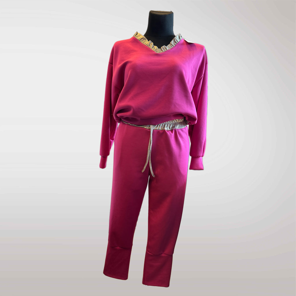 Tracksuit Set Butter with Gold Long Sleeve