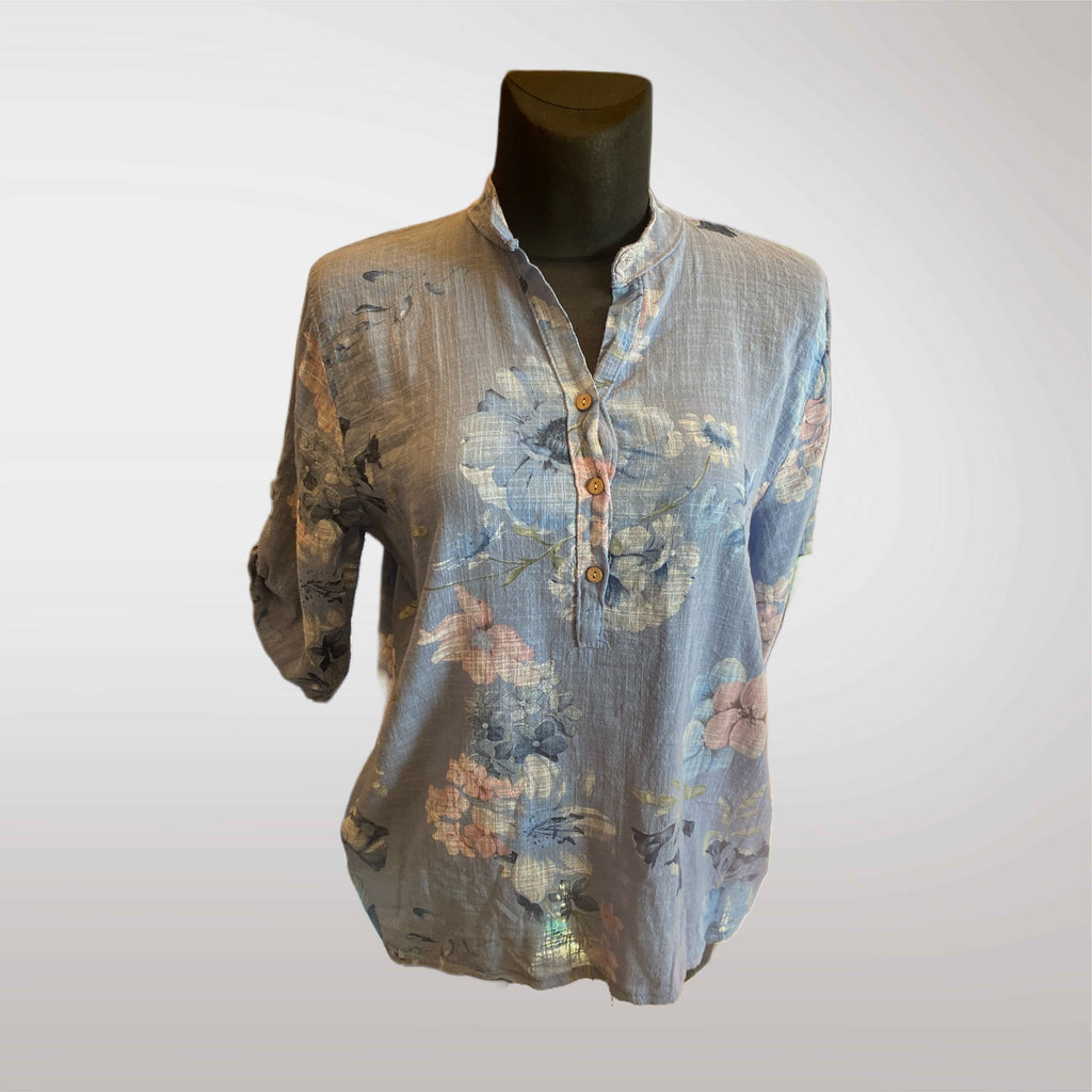 Women's Shirt with Floral Pattern
