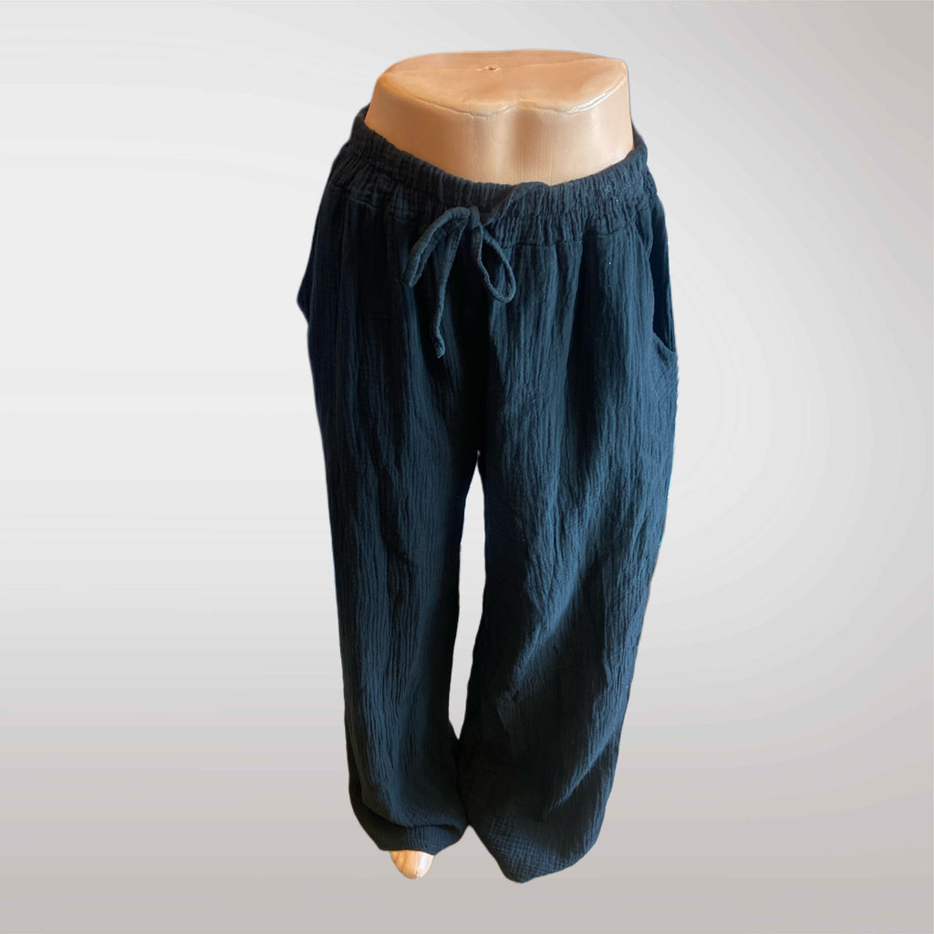 Women's Trousers 100% Cotton Wide for Summer 