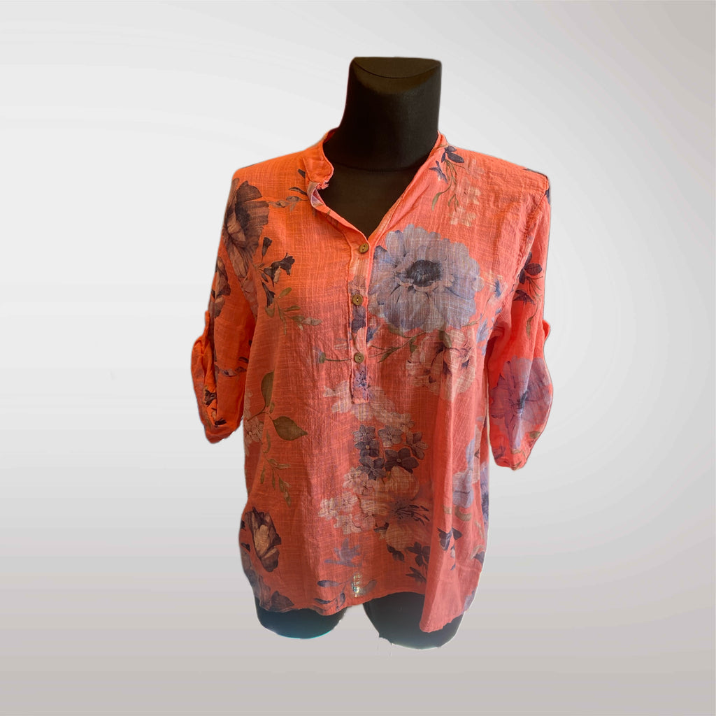 Women's Shirt with Floral Pattern