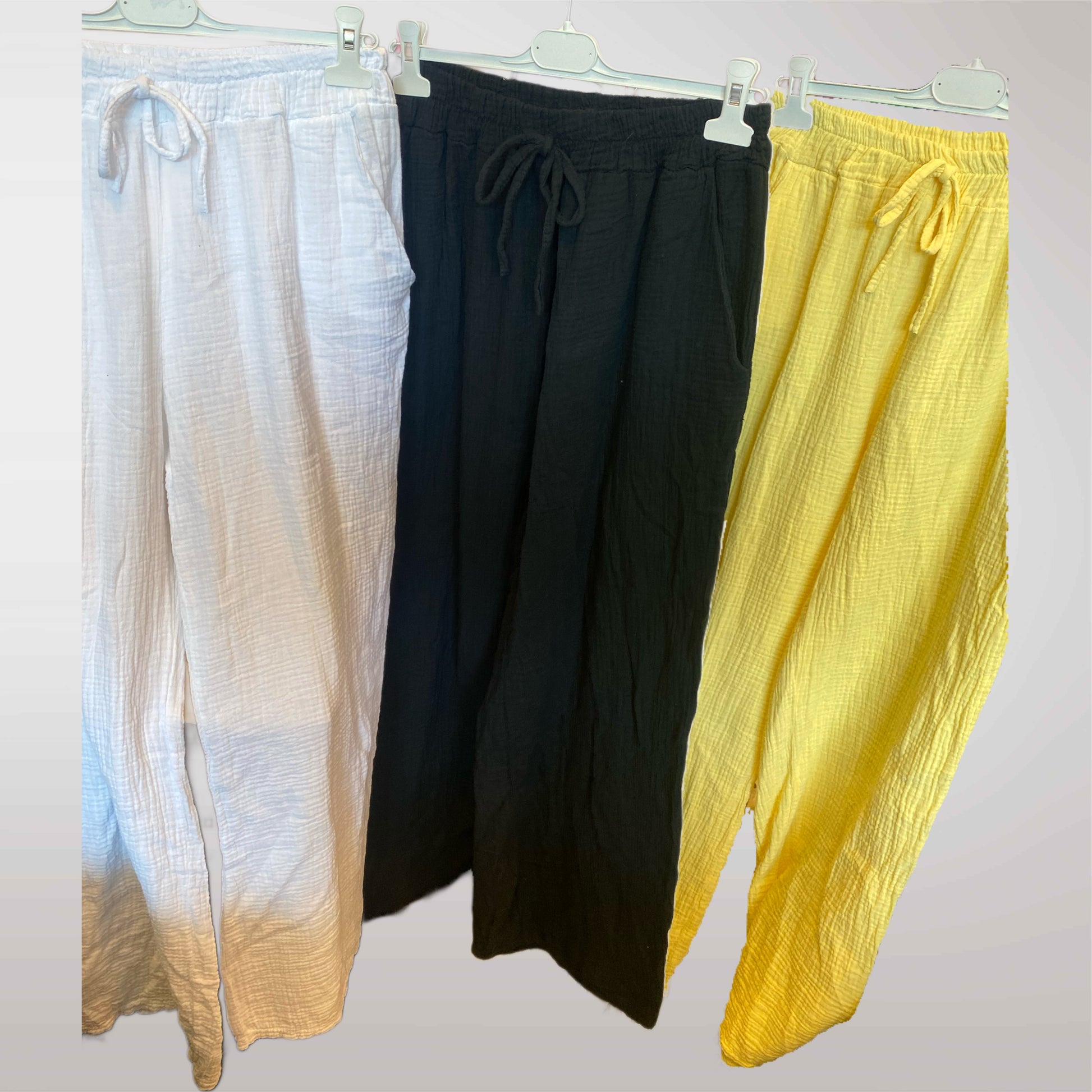 Women's Trousers 100% Cotton Wide for Summer 