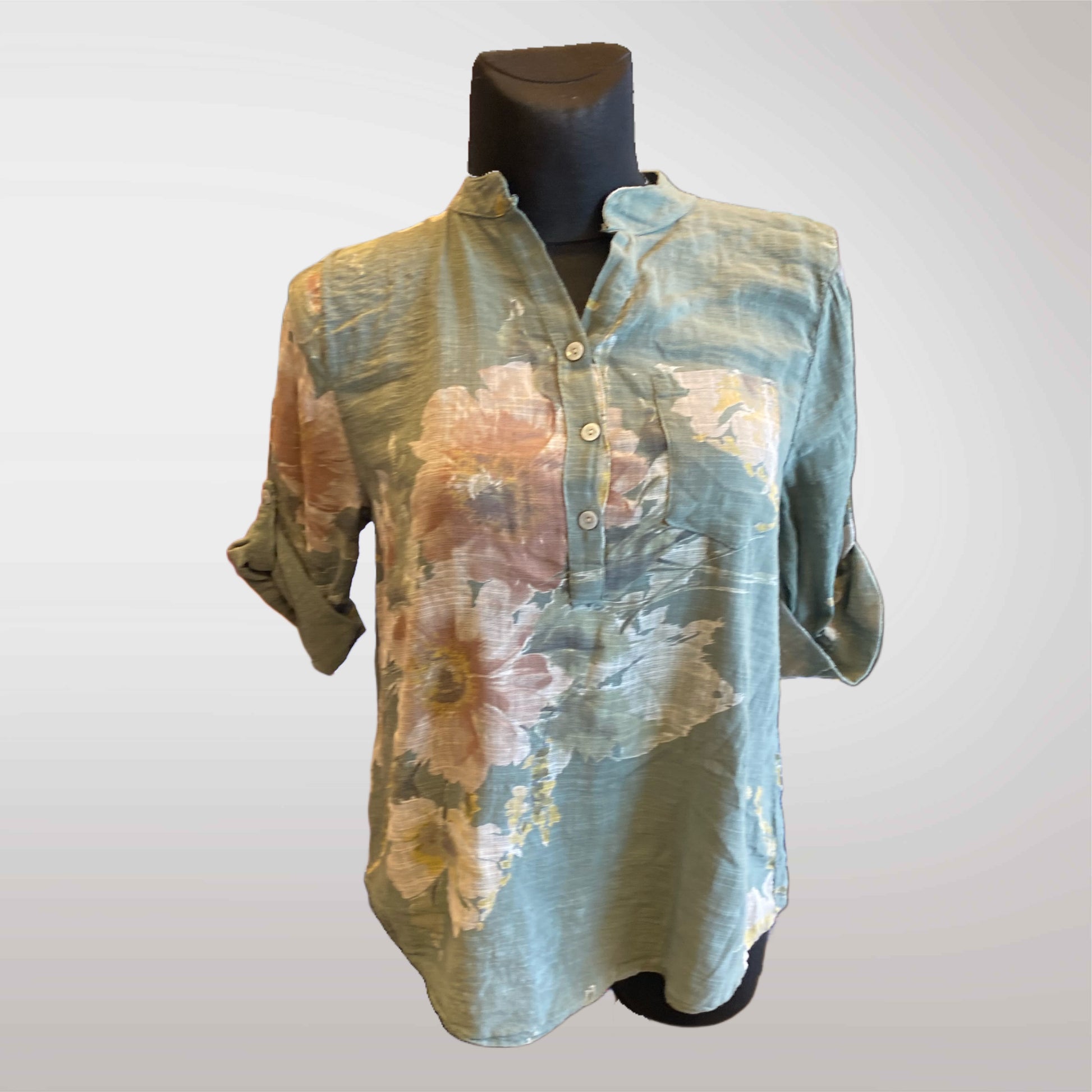Blouse Shirt Women's Floral Cotton