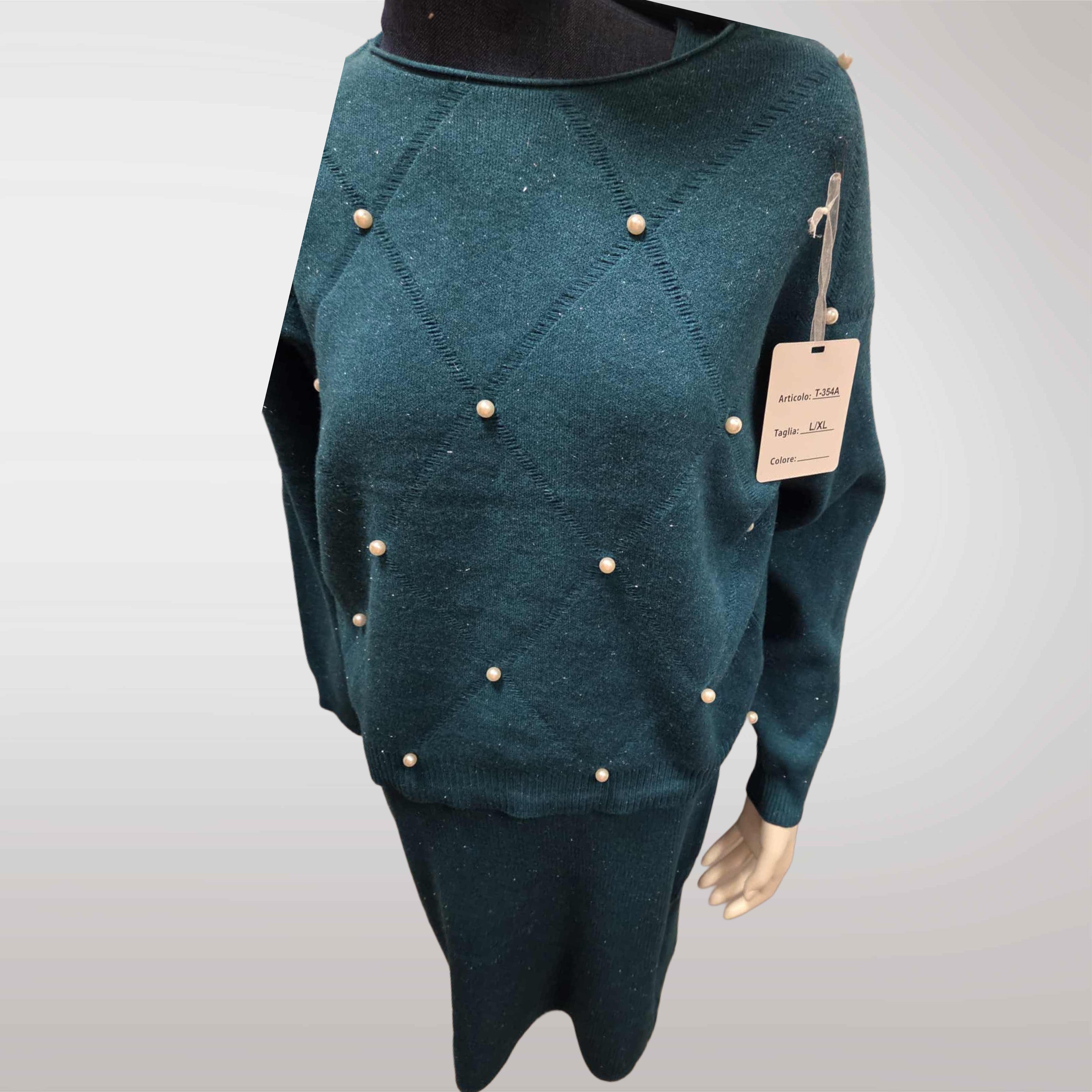 Damski Komplet Swetrowy Sukienka + Sweter