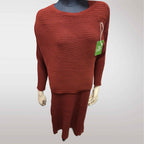 Damski Komplet Dzianinowy Sukienka i Sweter