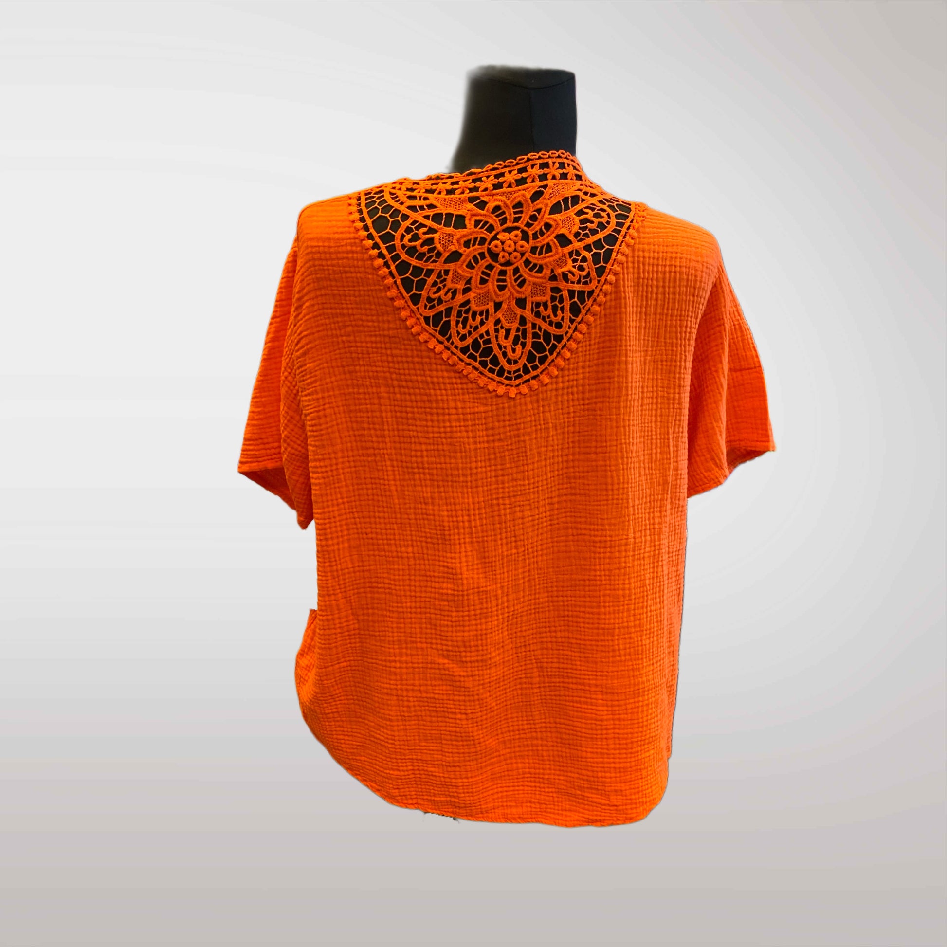 Summer Blouse With Openwork Back