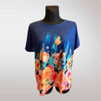 Bluzka Damska Kwiaty Oversize