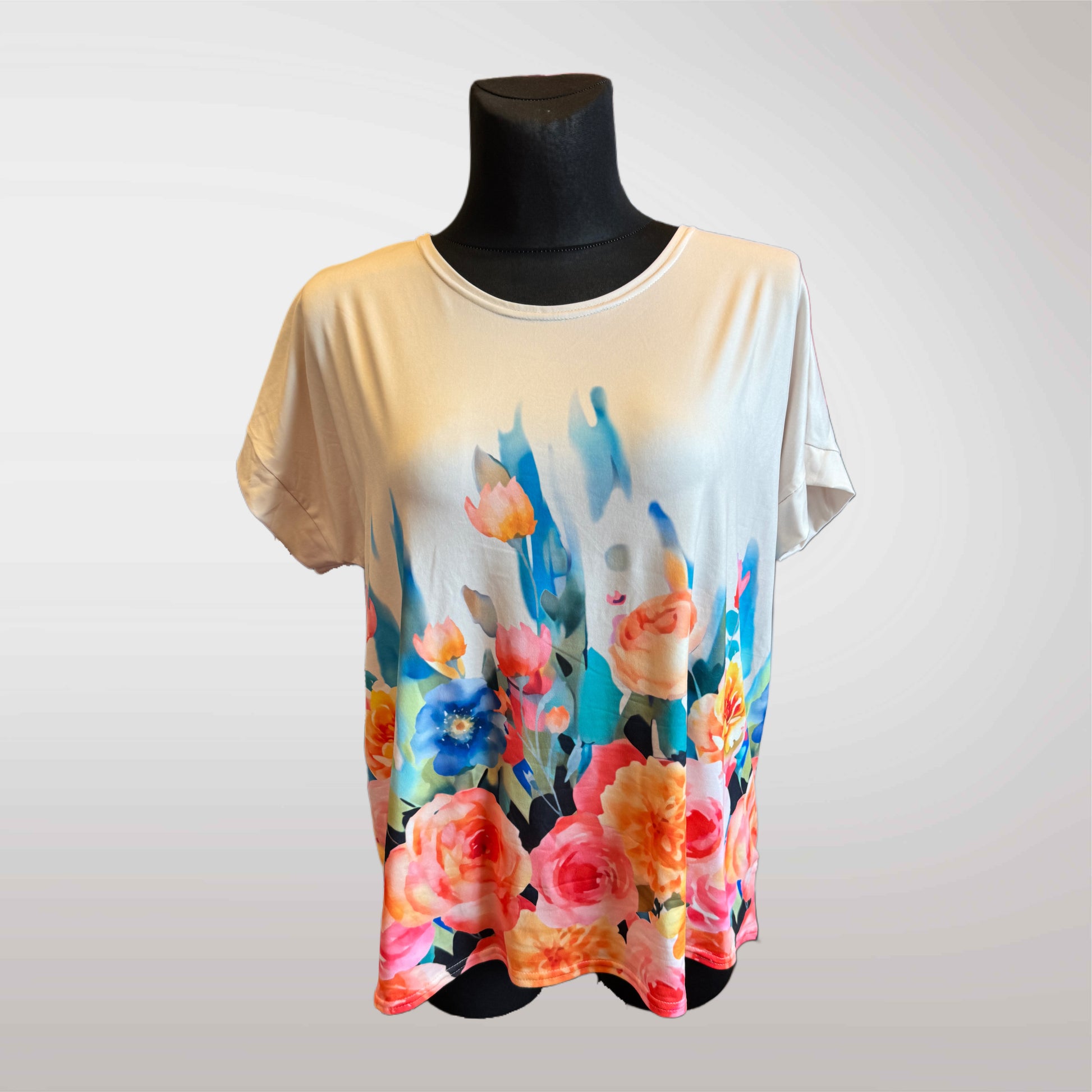 Women's Blouse Flowers Oversize