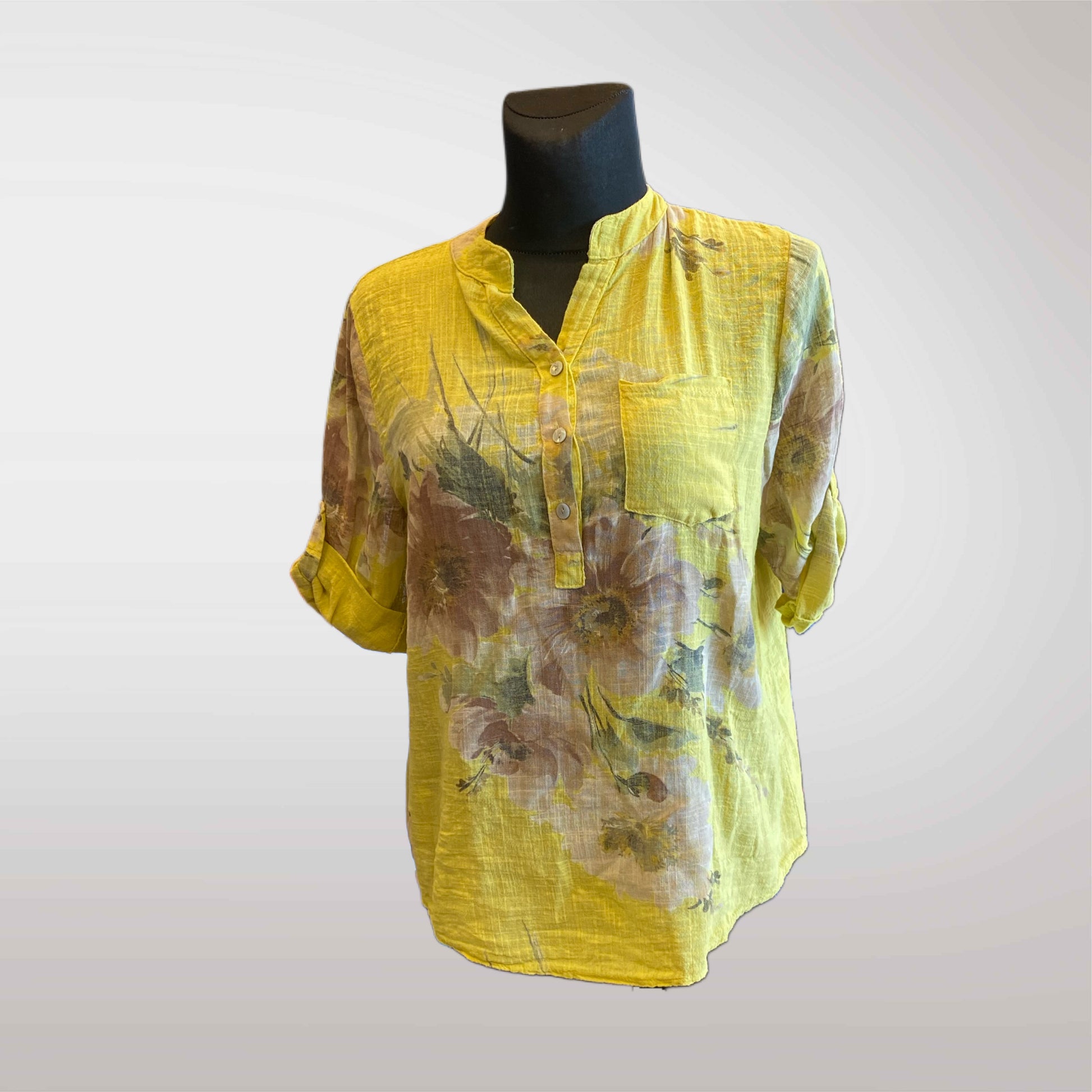 Blouse Shirt Women's Floral Cotton
