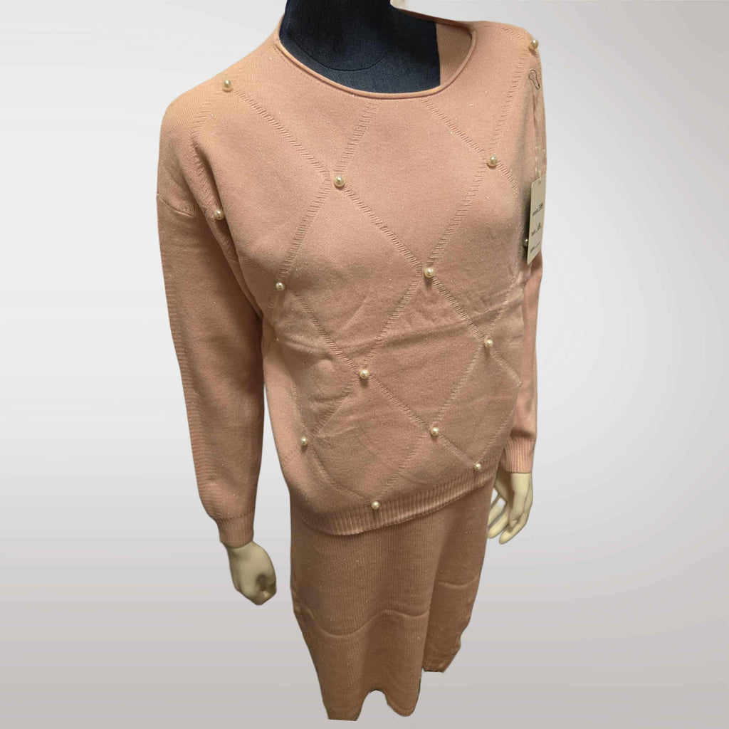 Damski Komplet Swetrowy Sukienka + Sweter