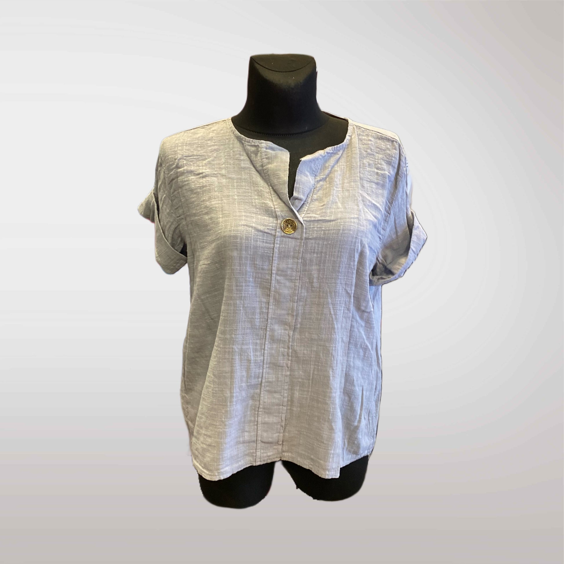 Summer Blouse With Button 