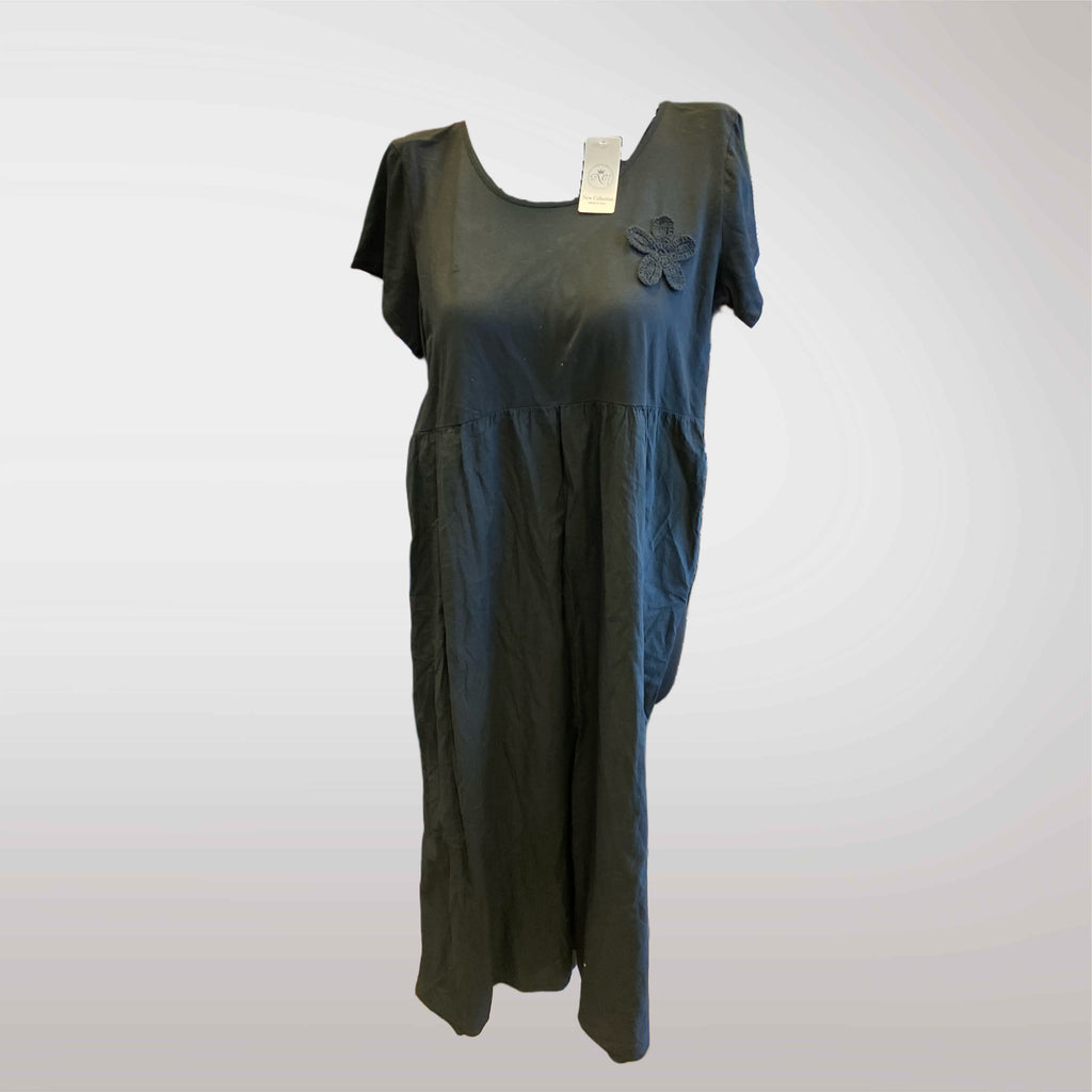 Cotton Dress with Flower