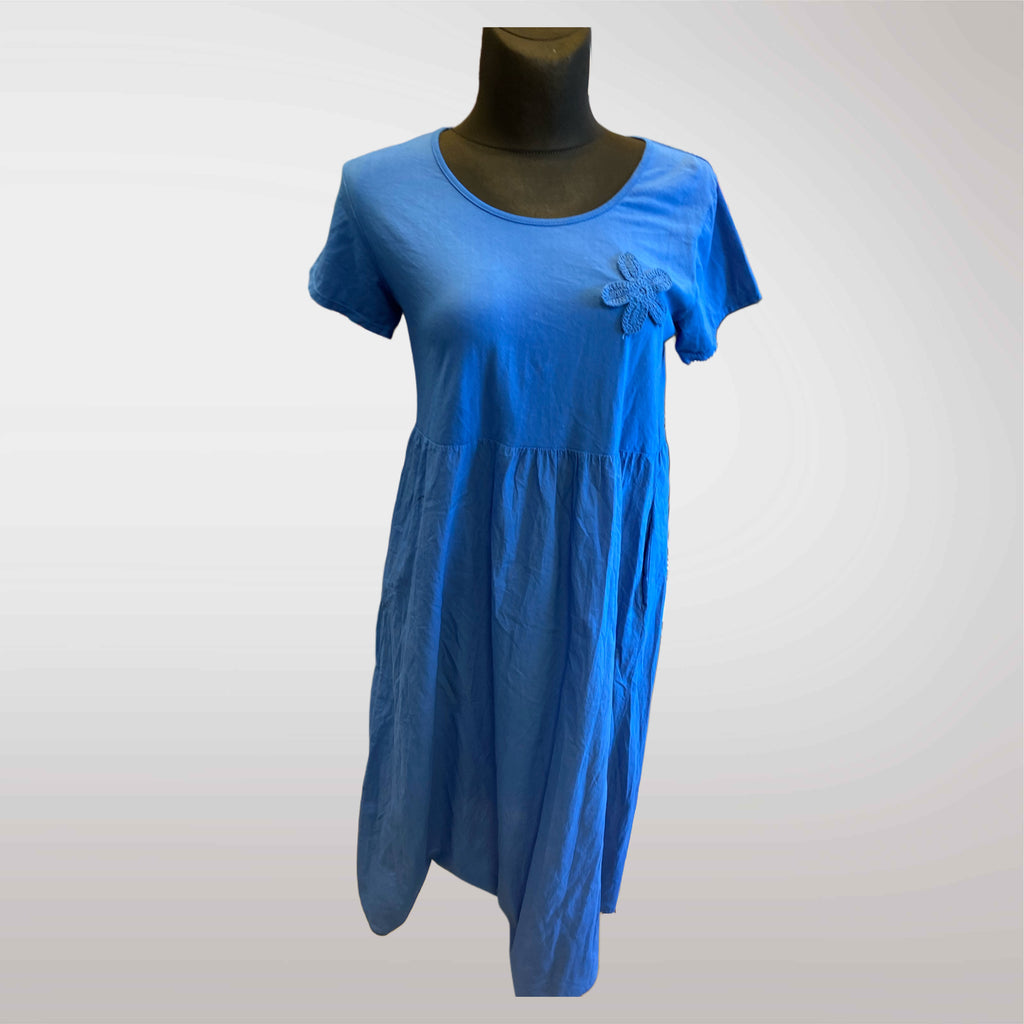 Cotton Dress with Flower