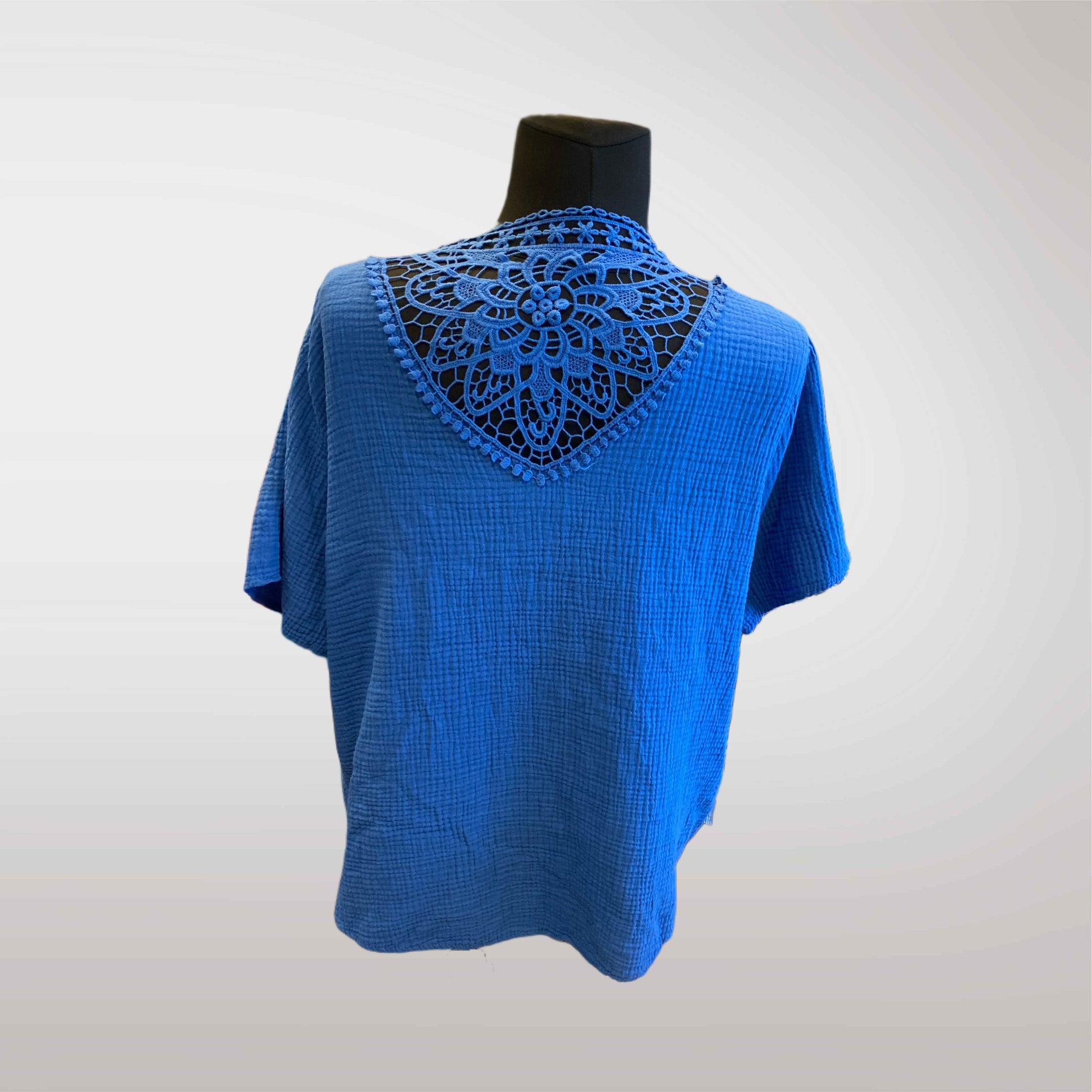 Summer Blouse With Openwork Back
