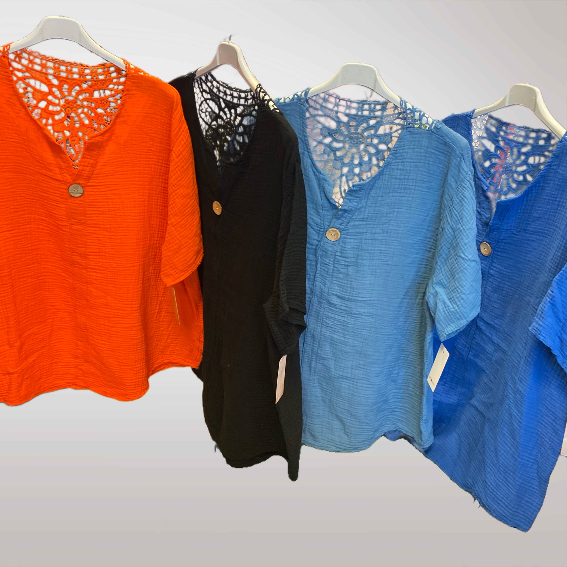 Summer Blouse With Openwork Back