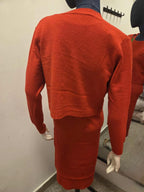 Zimowy Komplet Dzianinowy Sukienka + Sweter