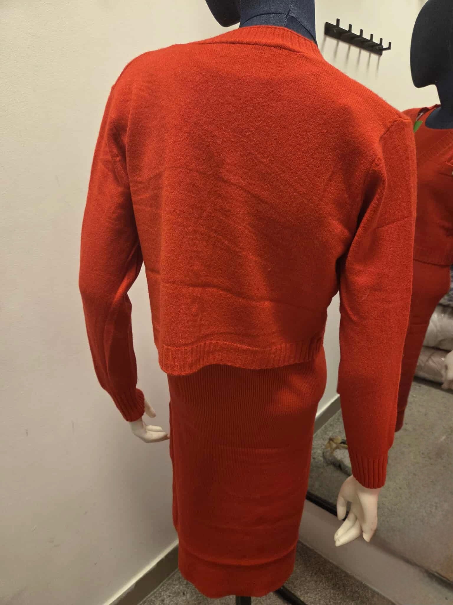 Zimowy Komplet Dzianinowy Sukienka + Sweter