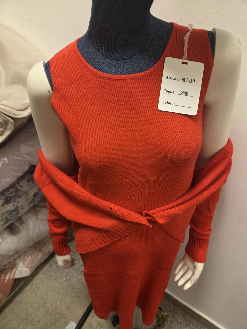 Zimowy Komplet Dzianinowy Sukienka + Sweter