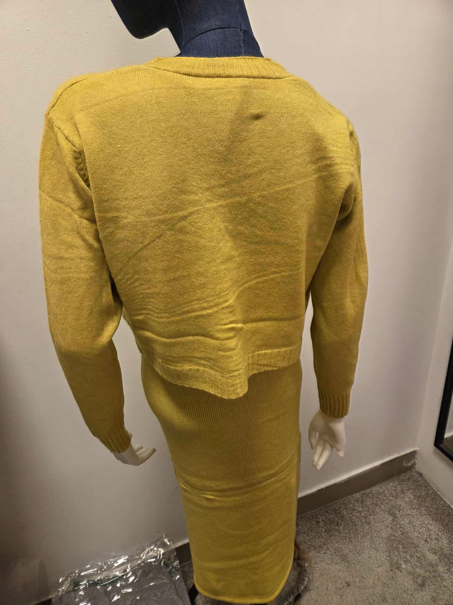 Zimowy Komplet Dzianinowy Sukienka + Sweter