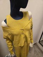 Zimowy Komplet Dzianinowy Sukienka + Sweter