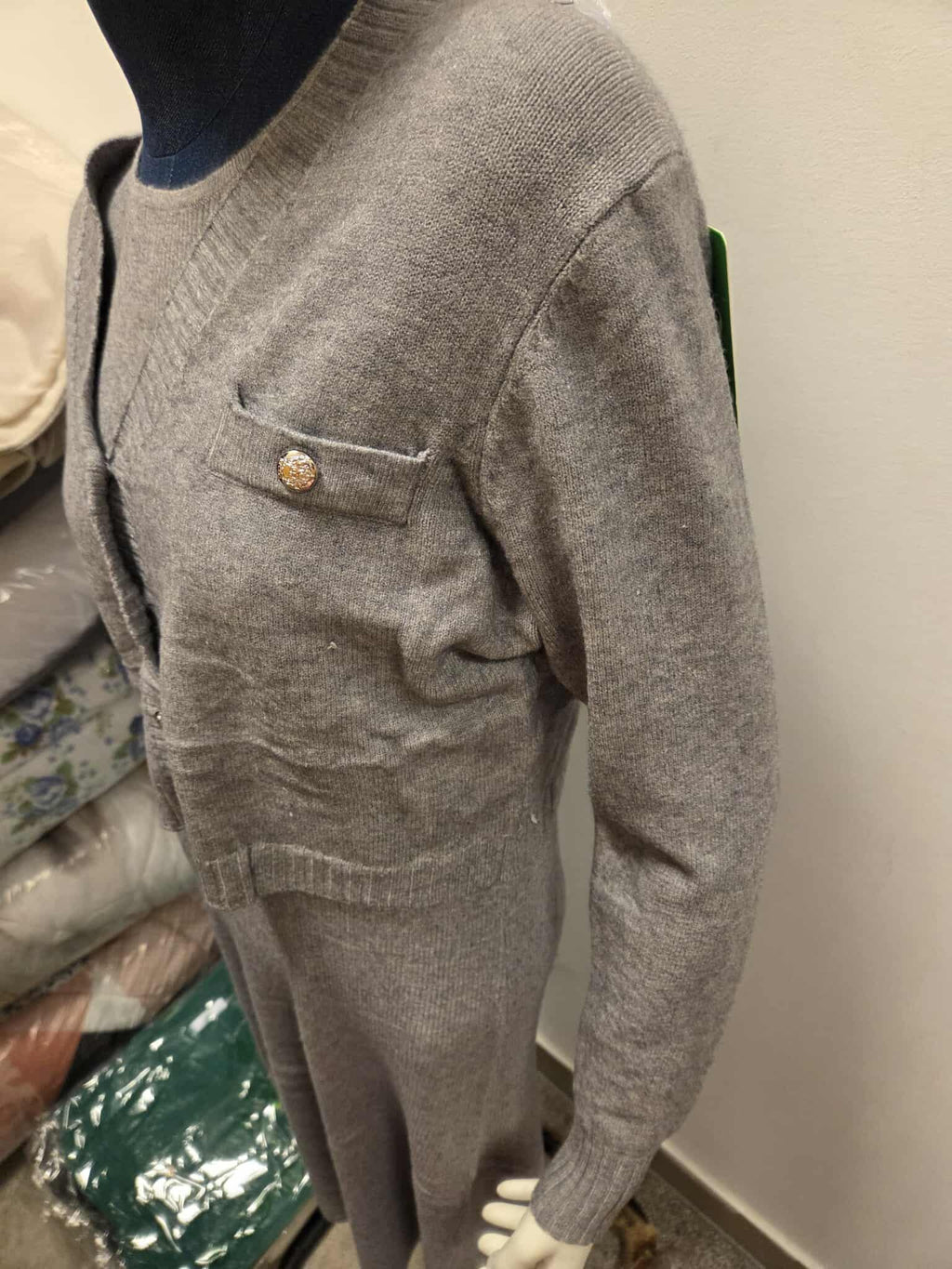 Zimowy Komplet Dzianinowy Sukienka + Sweter